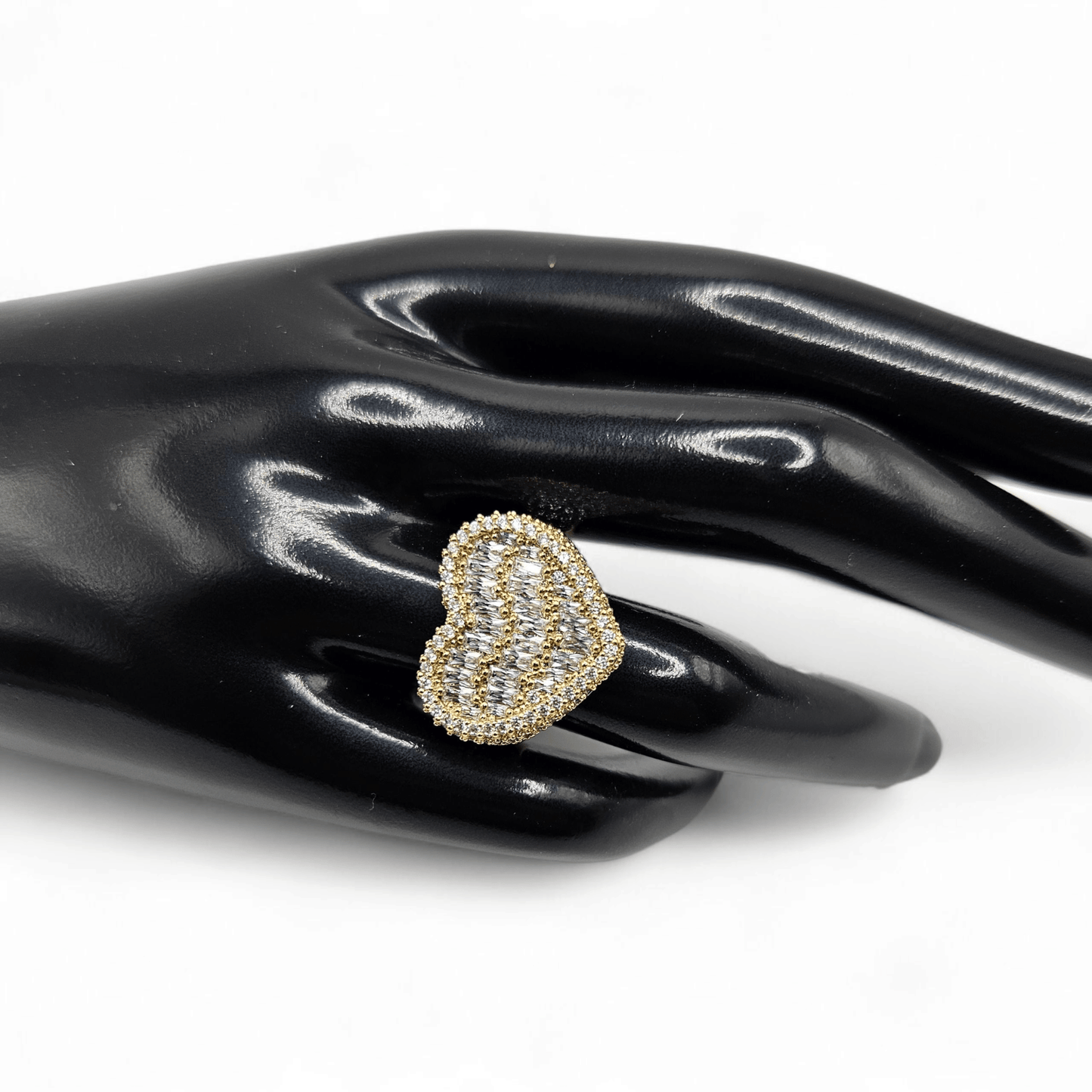 Fancy Heart Ring 14k Gold Plated for Women