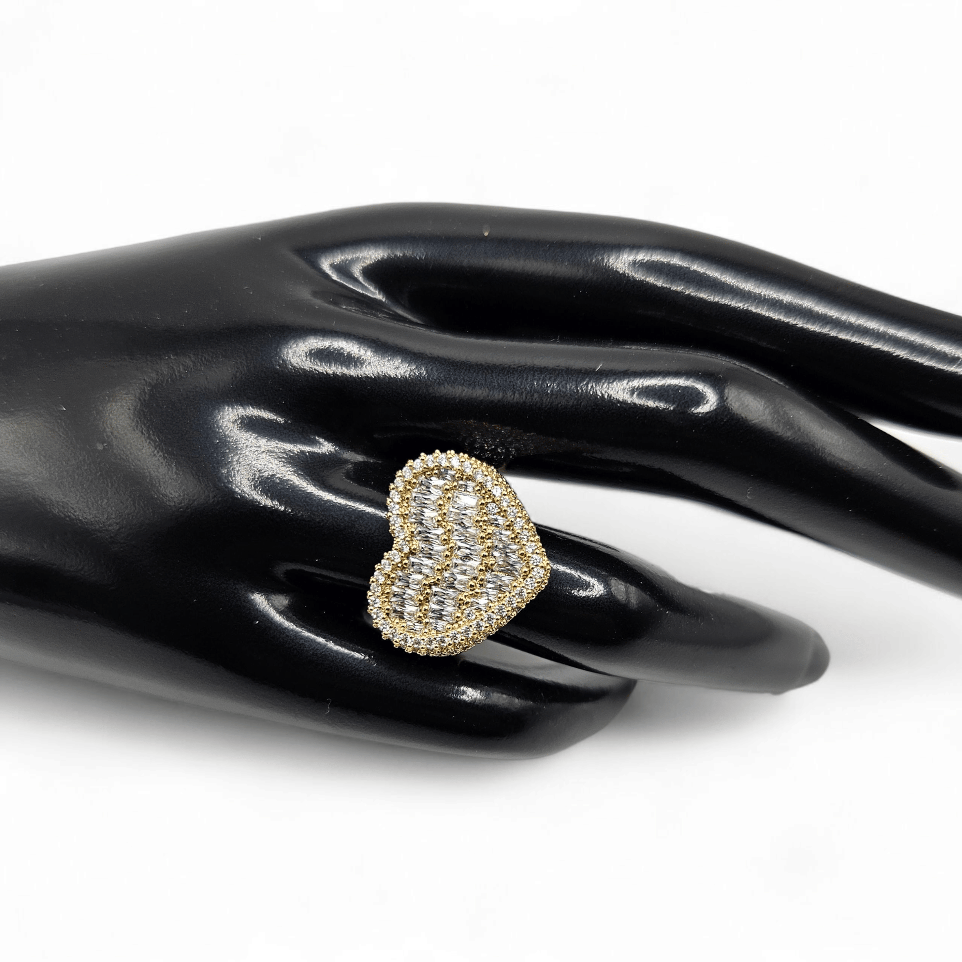 Fancy Heart Ring 14k Gold Plated for Women