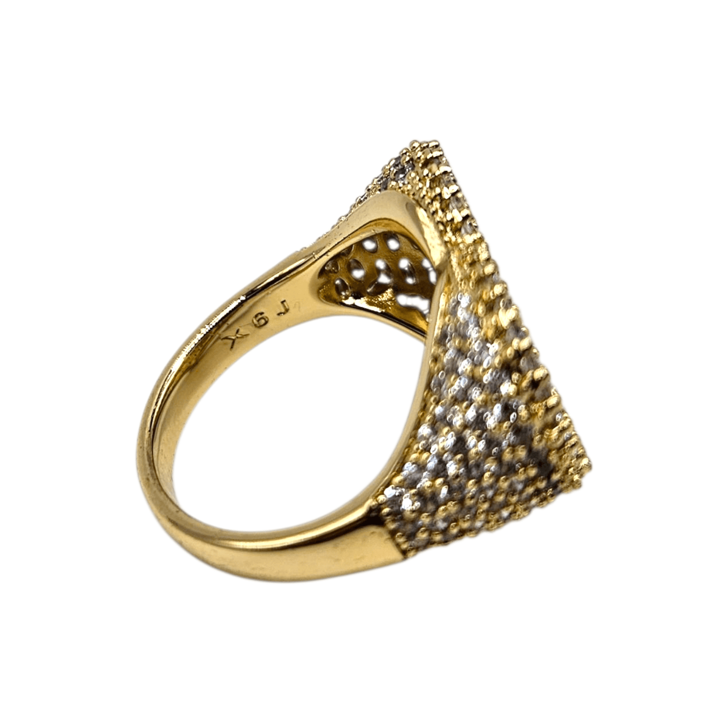 Fancy Heart Ring 14k Gold Plated for Women