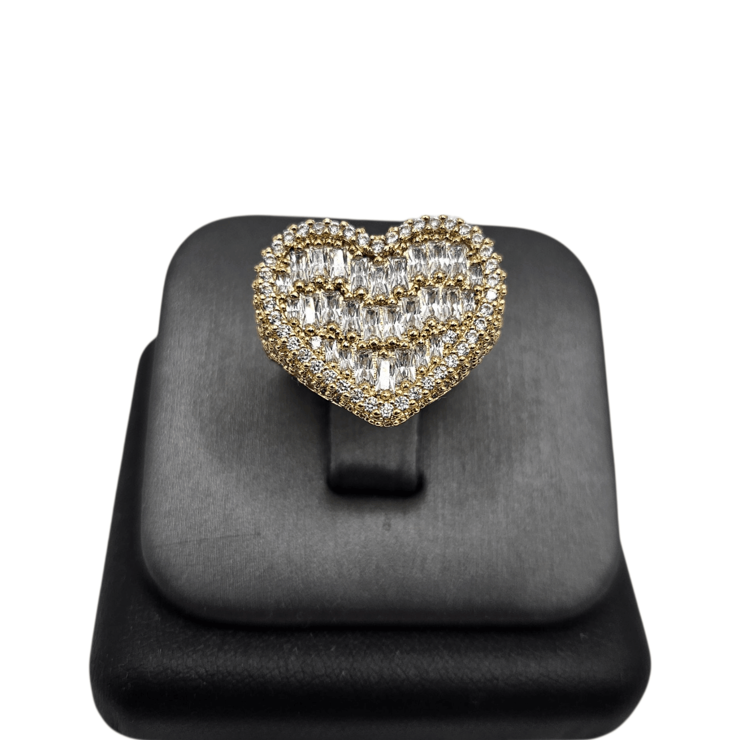 Fancy Heart Ring 14k Gold Plated for Women