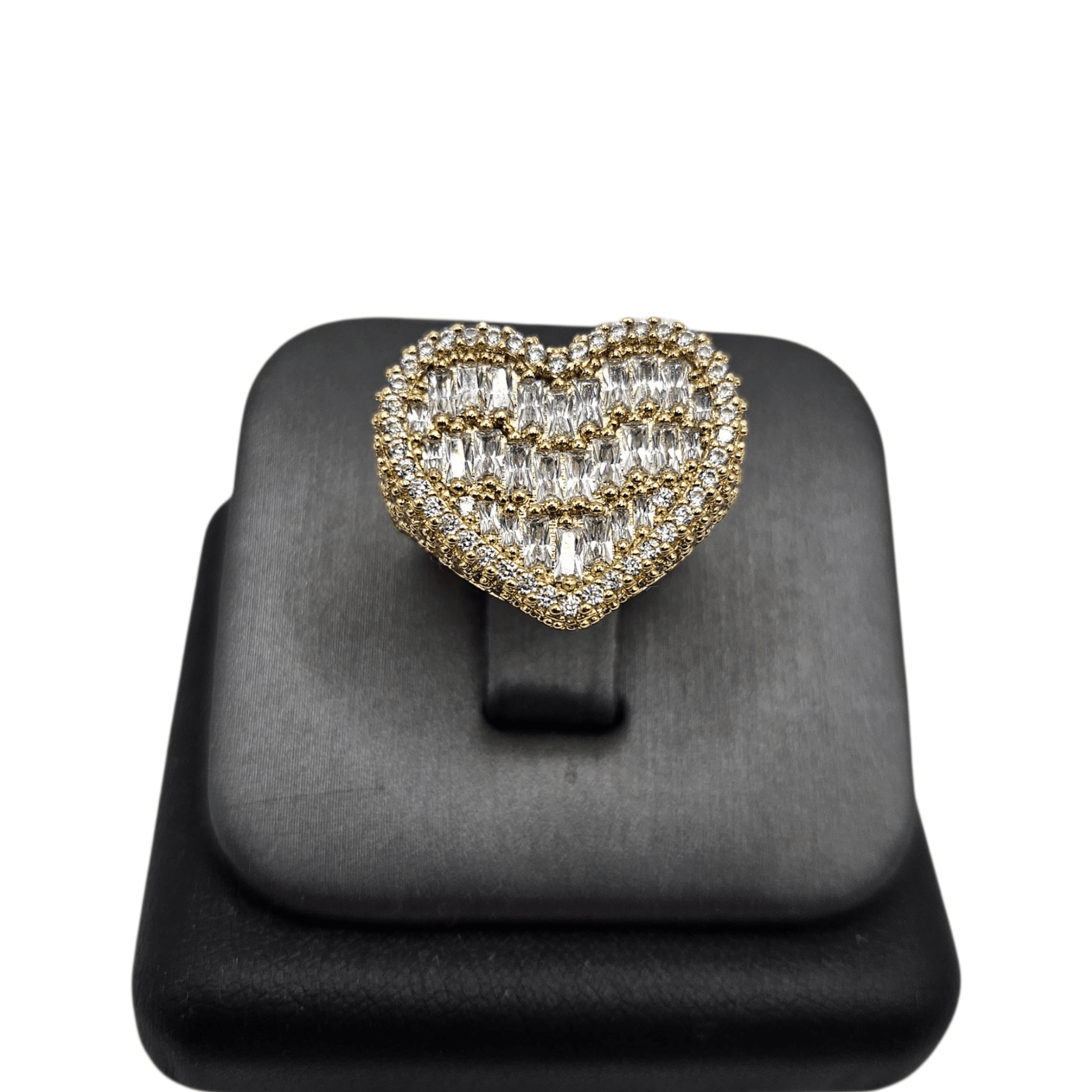 Fancy Heart Ring 14k Gold Plated for Women