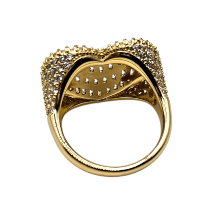 Fancy Heart Ring 14k Gold Plated for Women