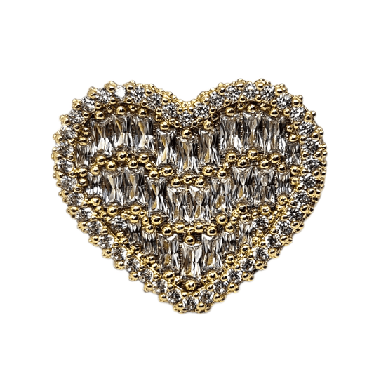 Fancy Heart Ring 14k Gold Plated for Women
