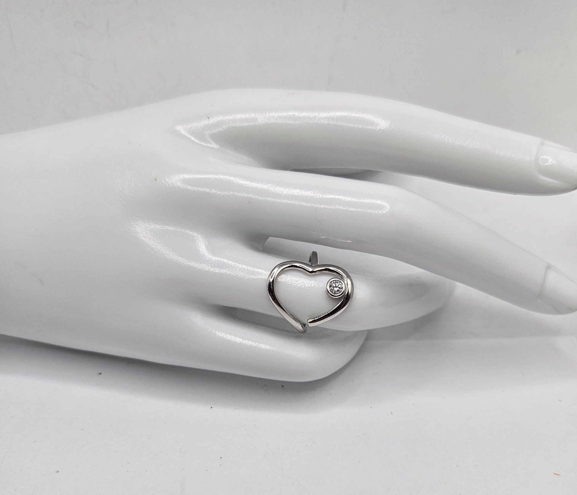 Fancy Heart Shape Silver 925 Ring