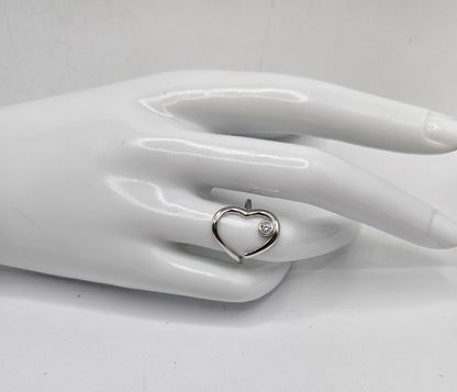 Fancy Heart Shape Silver 925 Ring