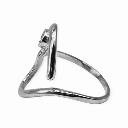 Fancy Heart Shape Silver 925 Ring