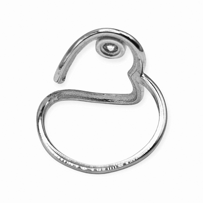 Fancy Heart Shape Silver 925 Ring