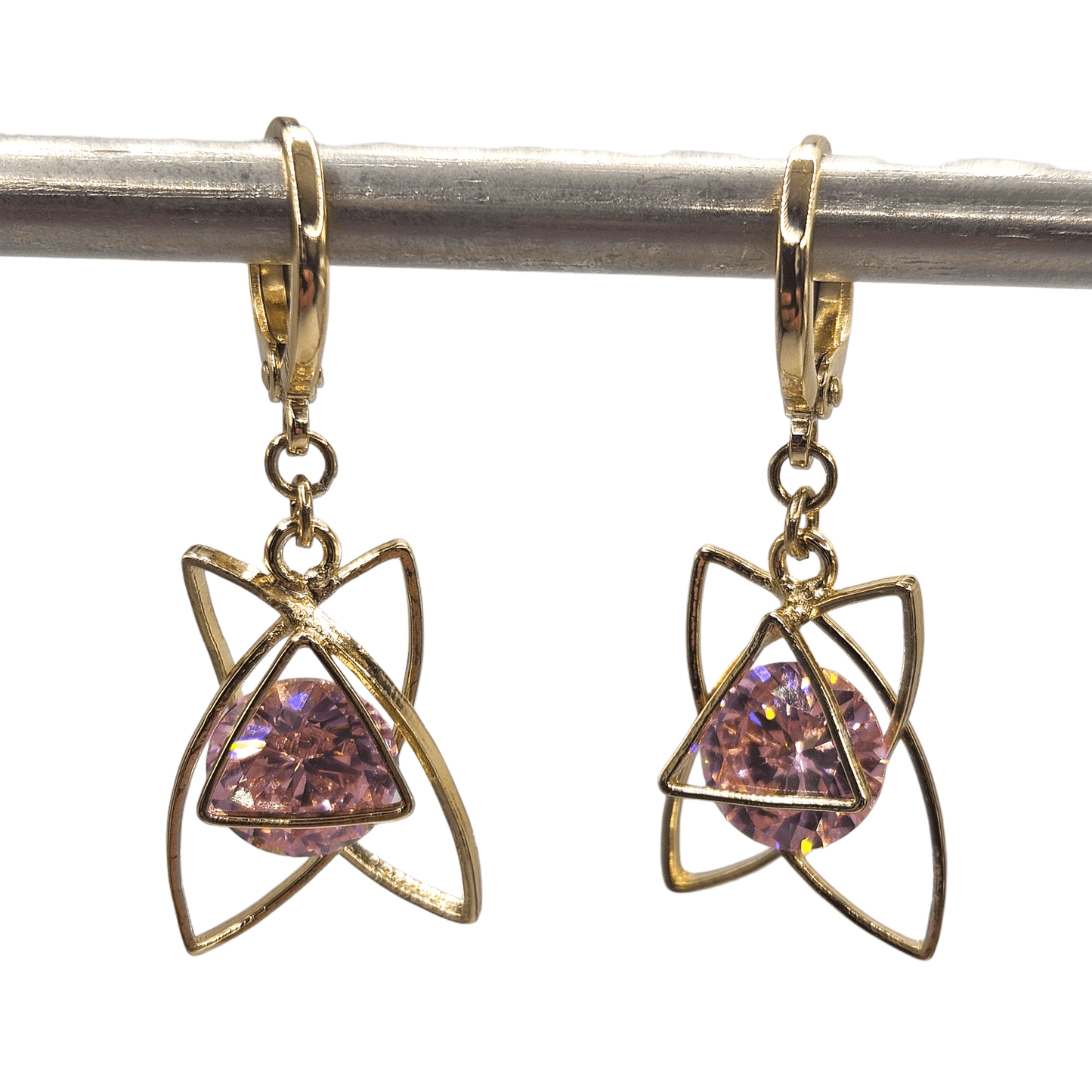 Fancy Hoop 14K Gold Plated Women Earrings