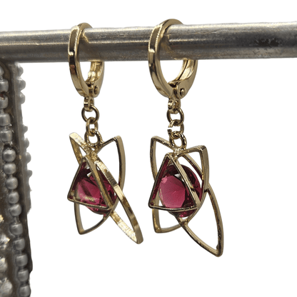 Fancy Hoop 14K Gold Plated Women Earrings