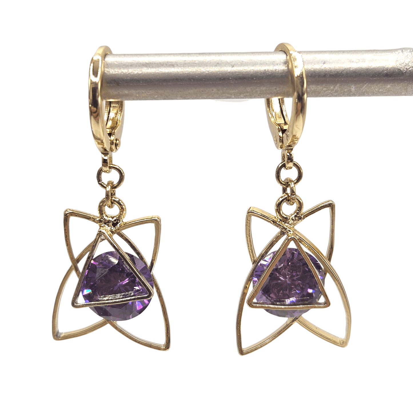 Fancy Hoop 14K Gold Plated Women Earrings