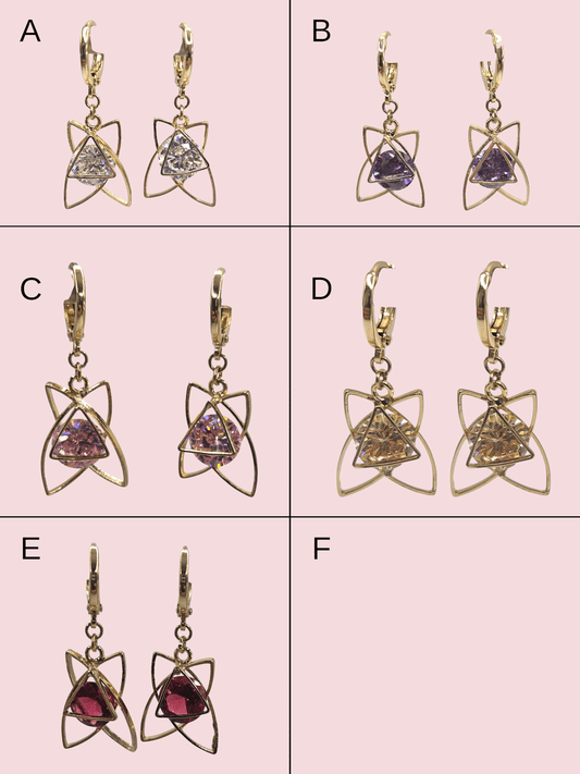 Fancy Hoop 14K Gold Plated Women Earrings