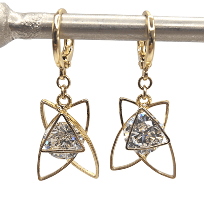 Fancy Hoop 14K Gold Plated Women Earrings