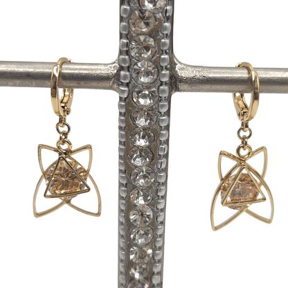 Fancy Hoop 14K Gold Plated Women Earrings