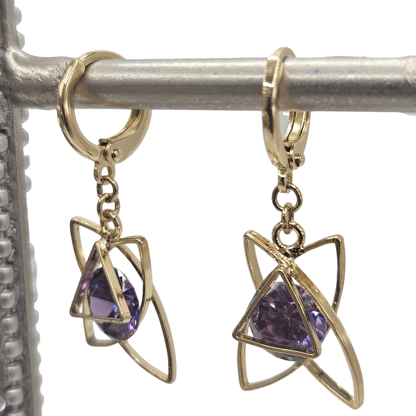 Fancy Hoop 14K Gold Plated Women Earrings