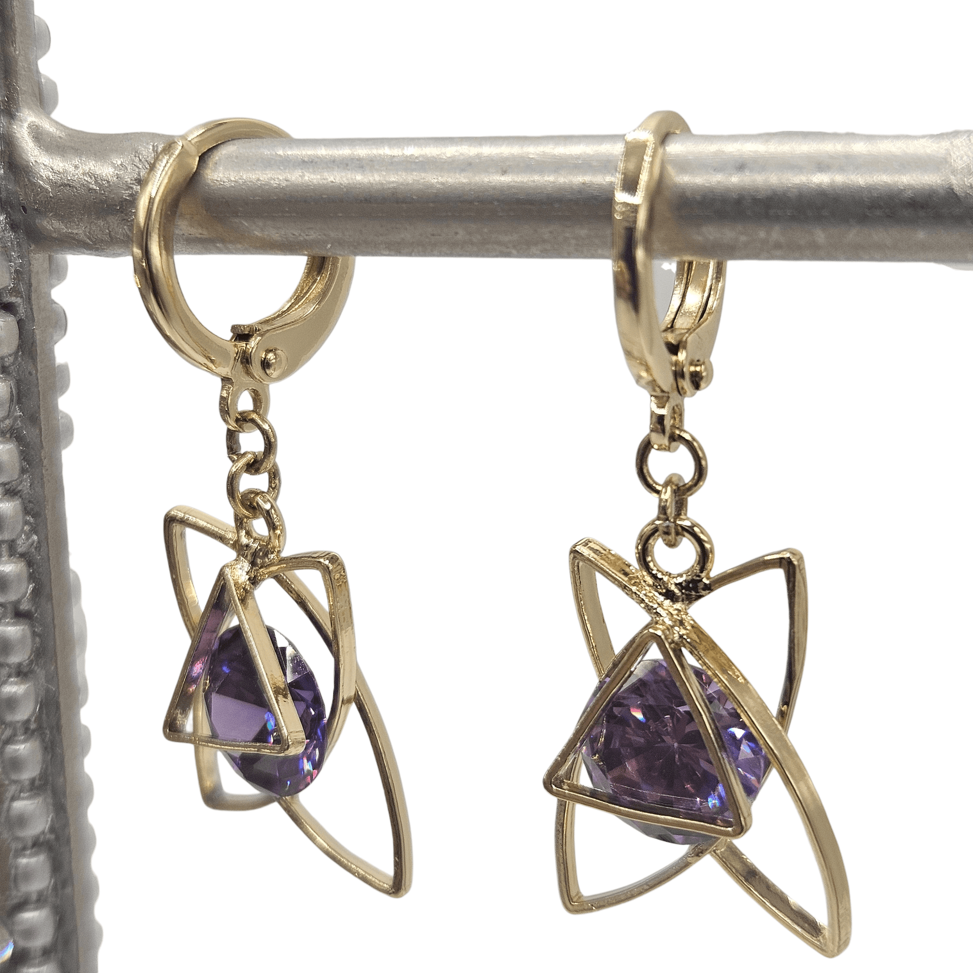 Fancy Hoop 14K Gold Plated Women Earrings