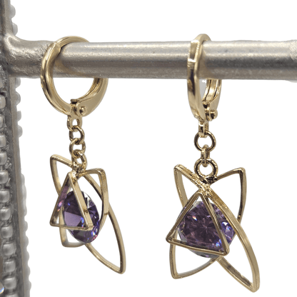 Fancy Hoop 14K Gold Plated Women Earrings