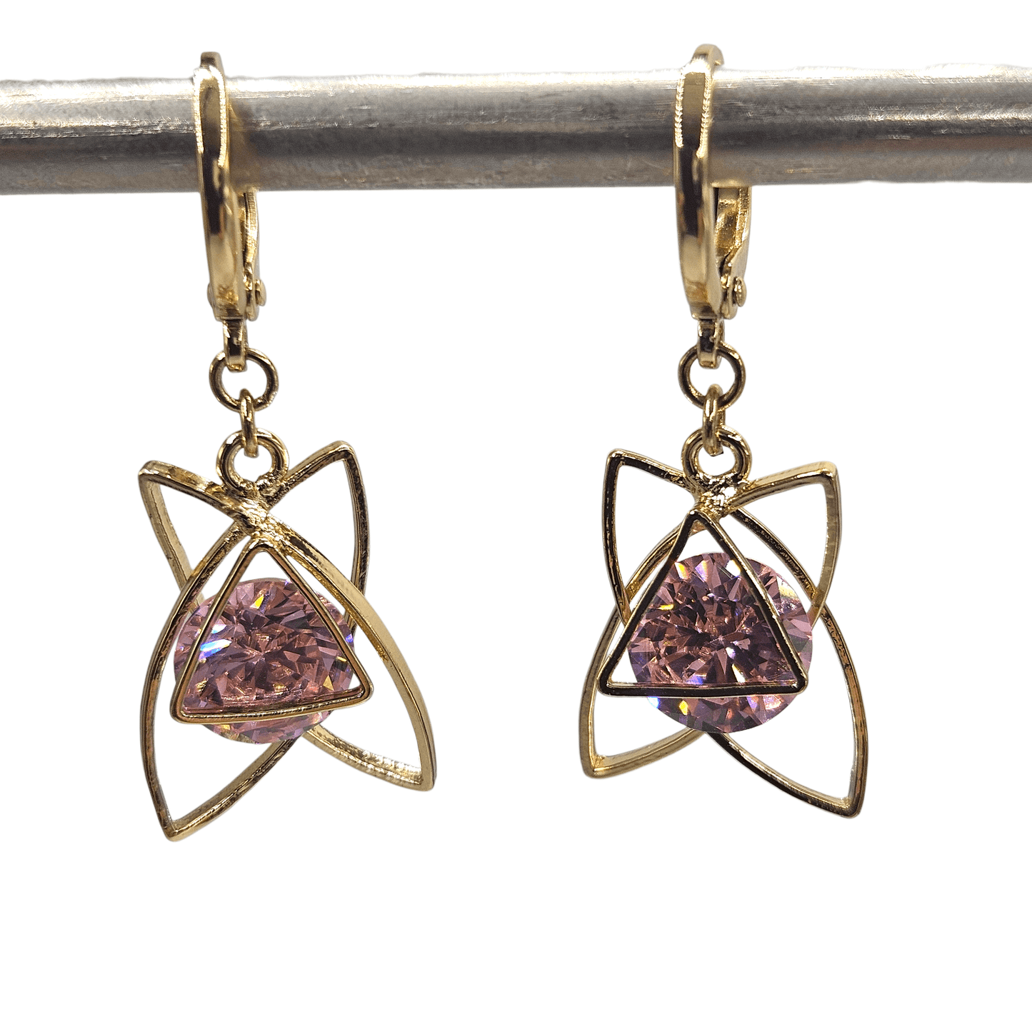 Fancy Hoop 14K Gold Plated Women Earrings