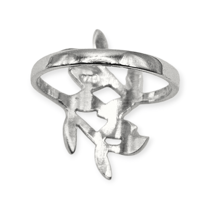 Fancy Leaf Design Silver 925 Ring