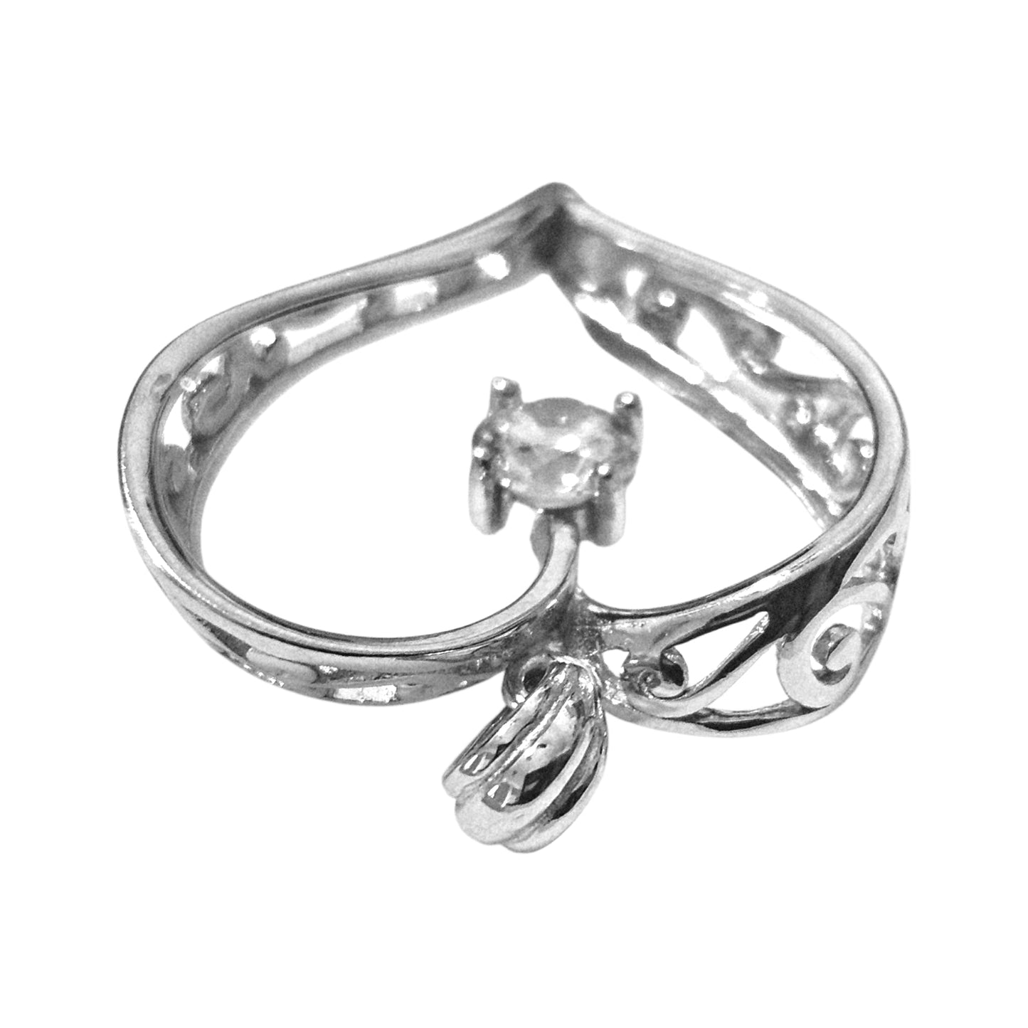 Fancy Silver Heart Pendant Silver 925 Vintage Design