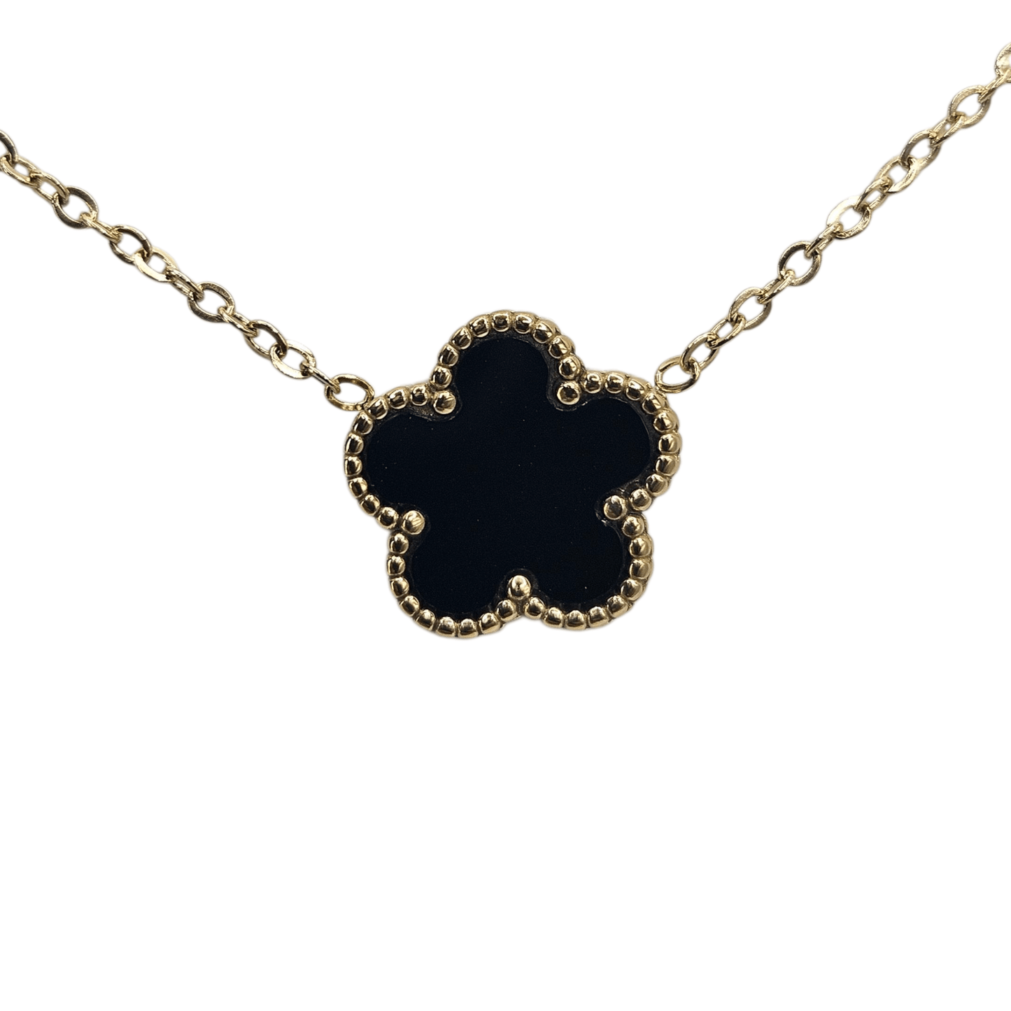 Five Leaf Clover Necklace Black or Green Color