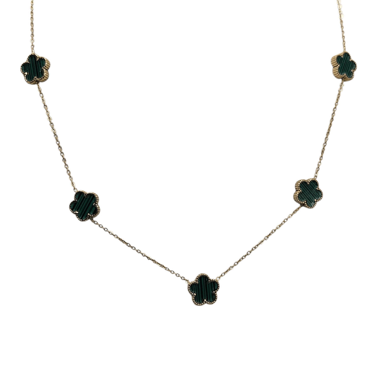 Five Leaf Clover Necklace Black or Green Color