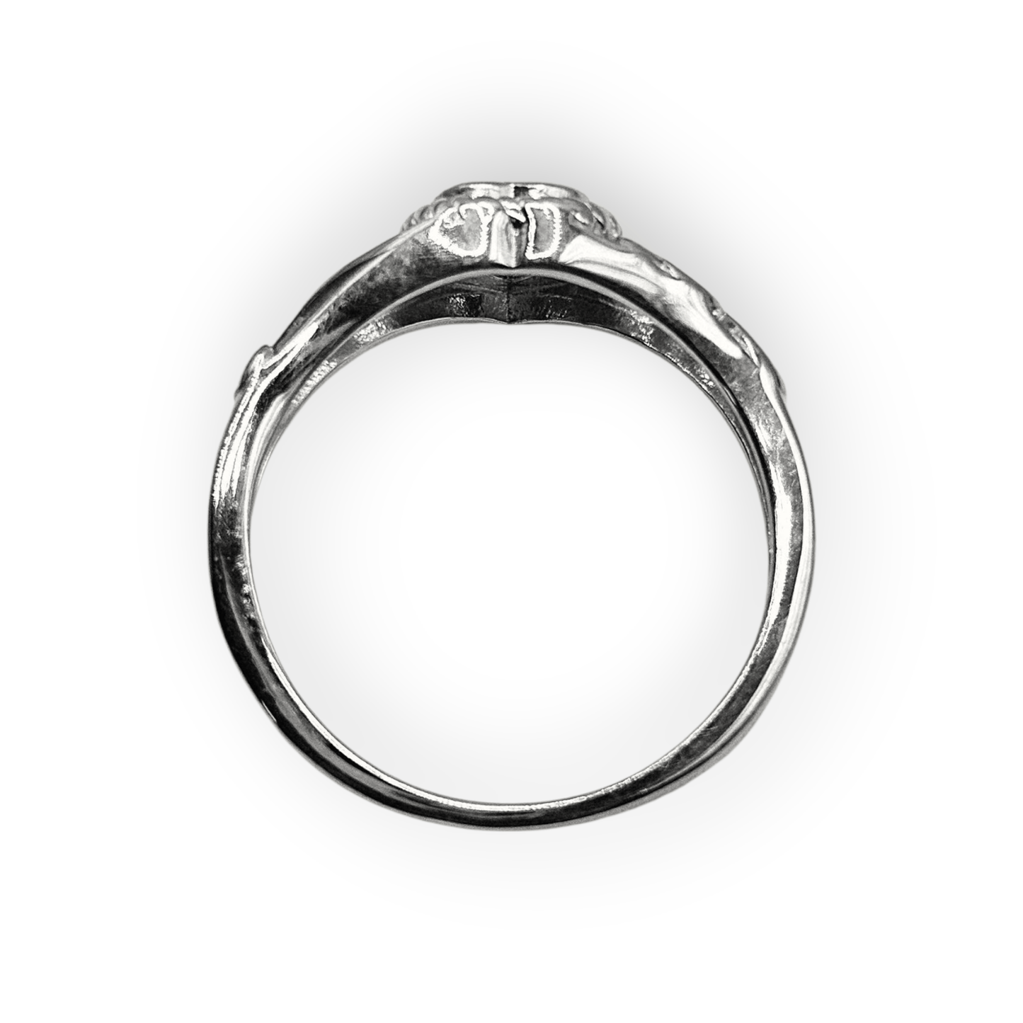 Green Girls Sterling Silver Crown Cubic Zirconia Ring