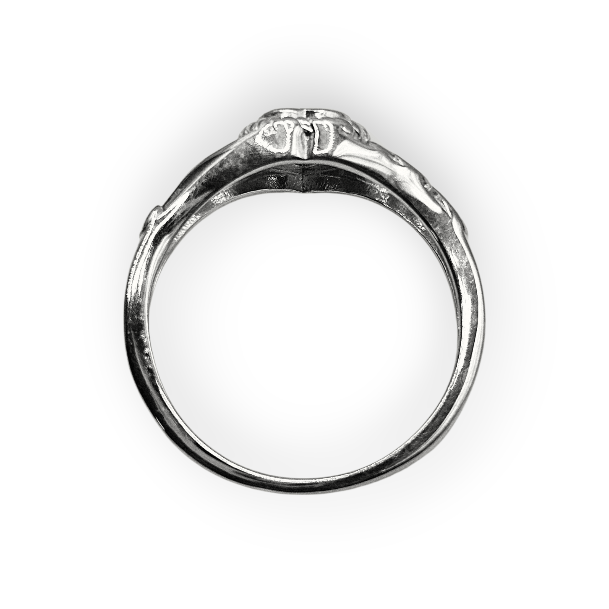 Green Girls Sterling Silver Crown Cubic Zirconia Ring