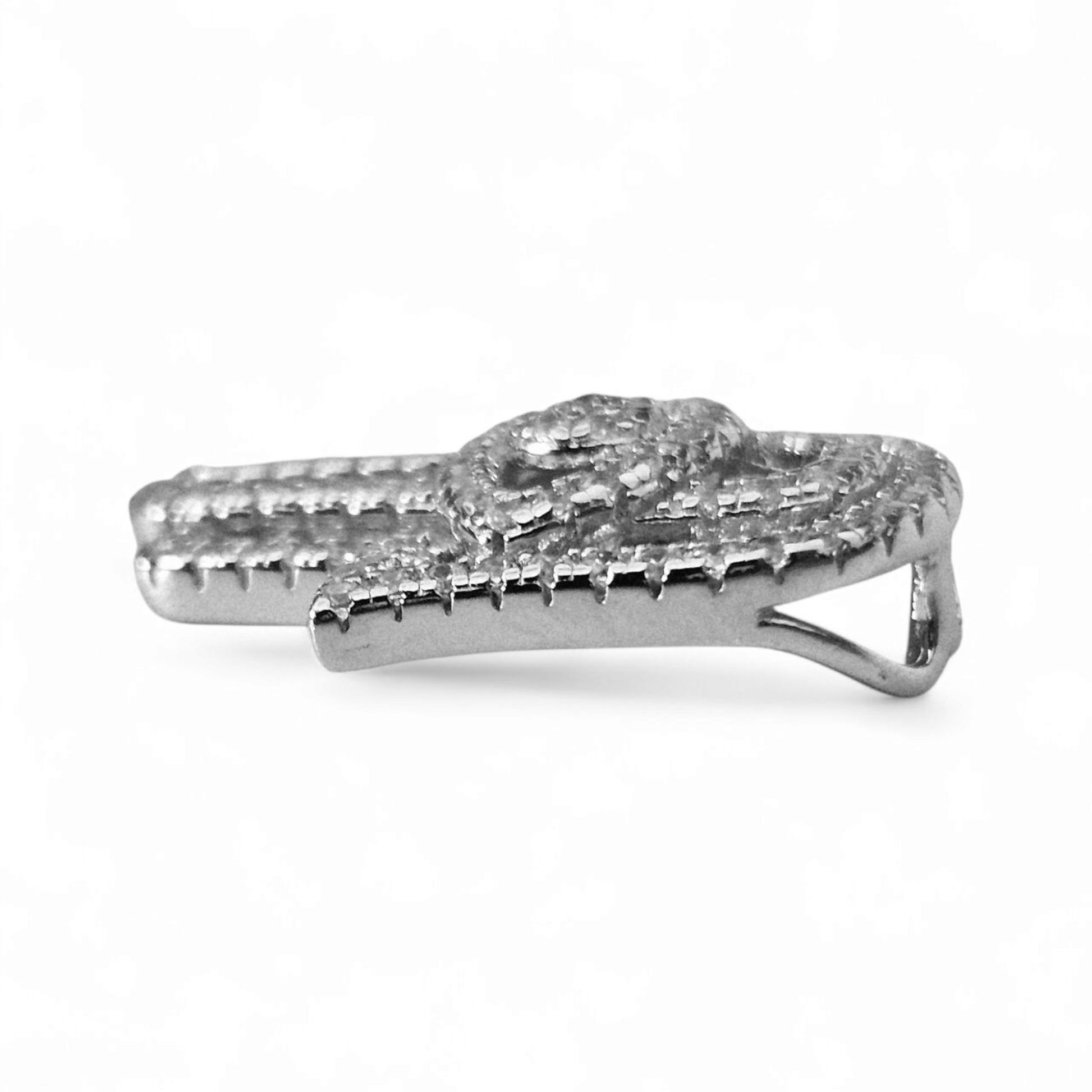 Hamsa Hand Silver 925 Pendant with White Cubic Zirconia for Women or Men