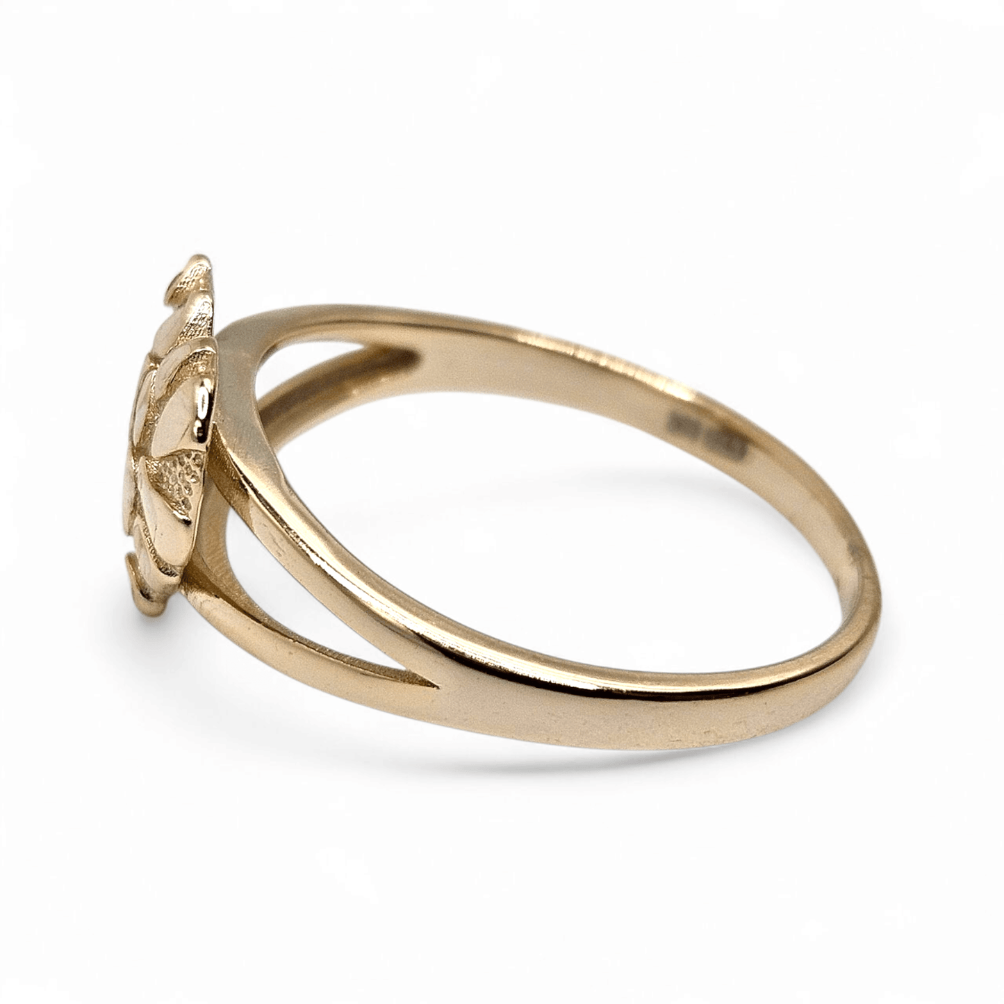 Hearth Nugget Ring 14k Gold Plated Silver 925 - 3 Sizes Available