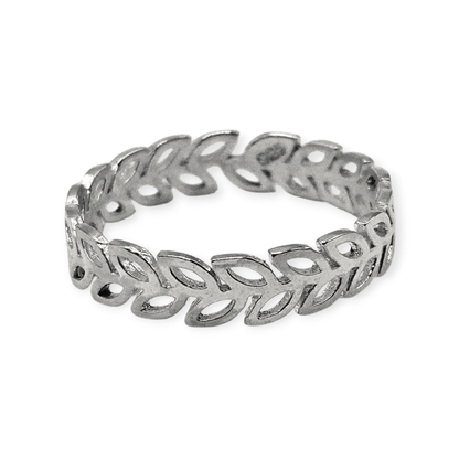 Infinite Leaf Design Silver 925 Ring