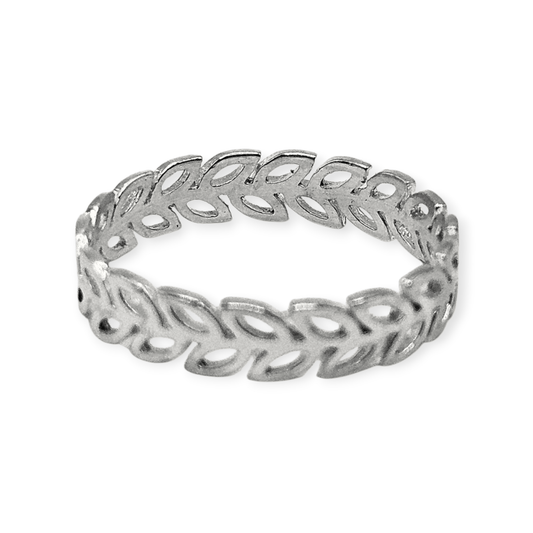 Infinite Leaf Design Silver 925 Ring