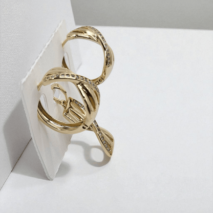 Infinity Hoop Earrings and Necklace 14k Gold Plated Set