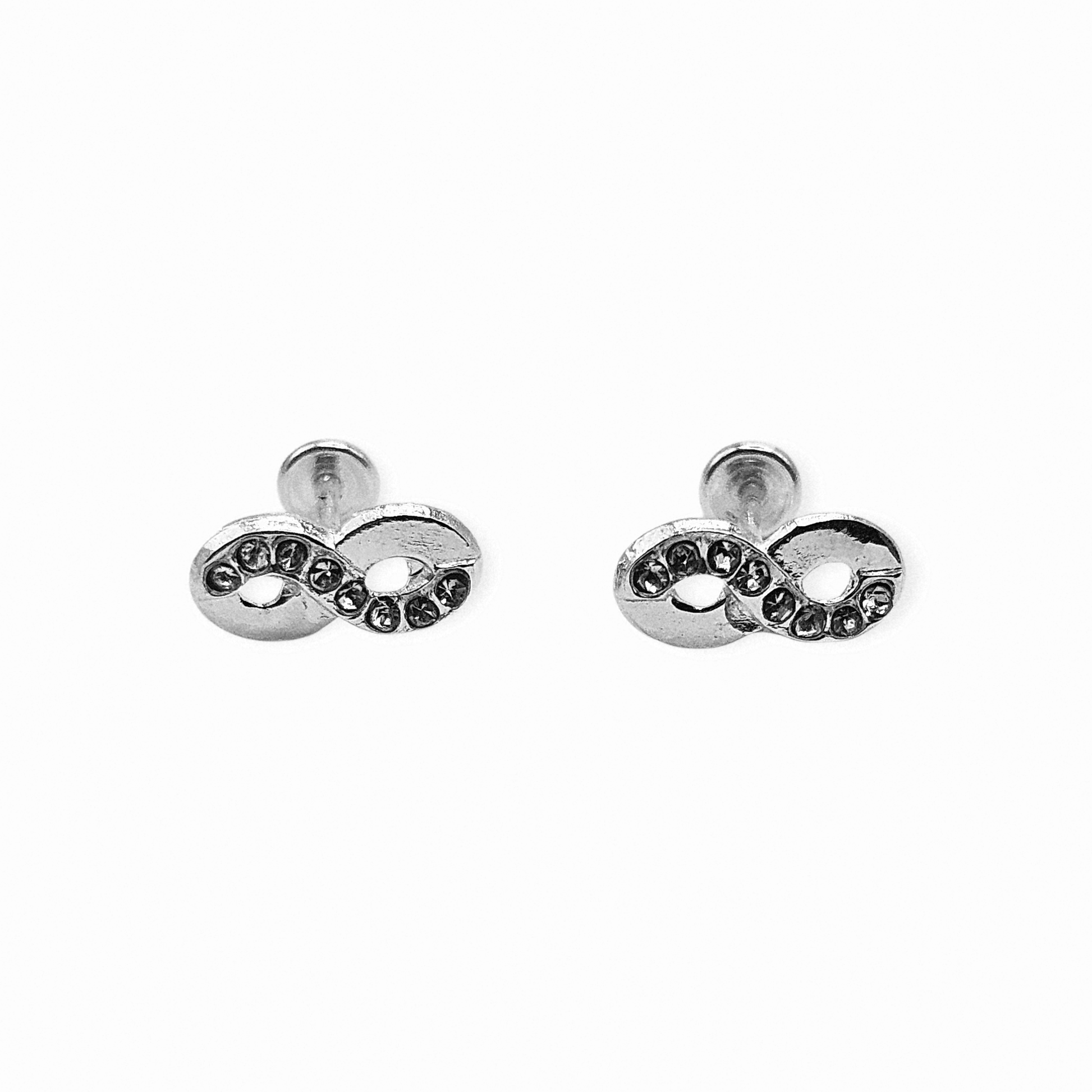 Infinity Stud Earrings for Girls 925 Silver