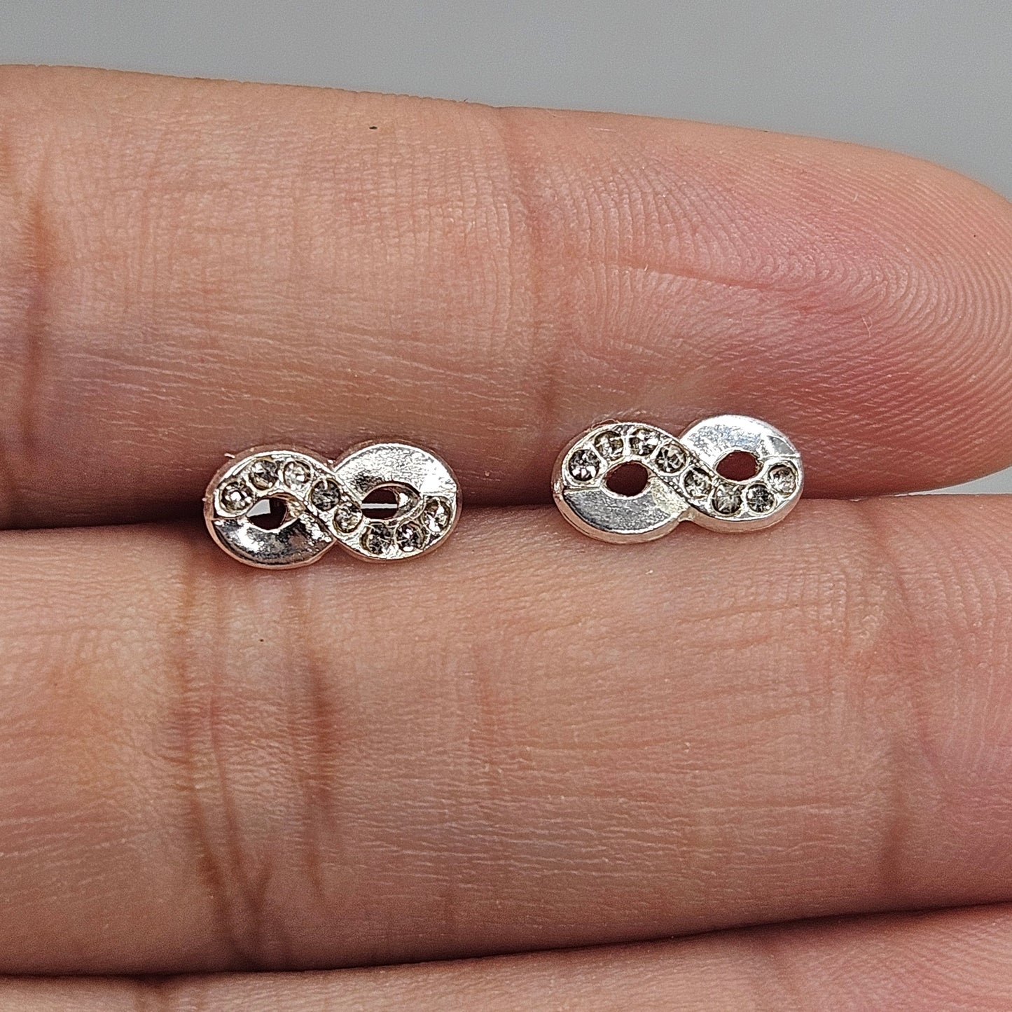Infinity Stud Earrings for Girls 925 Silver