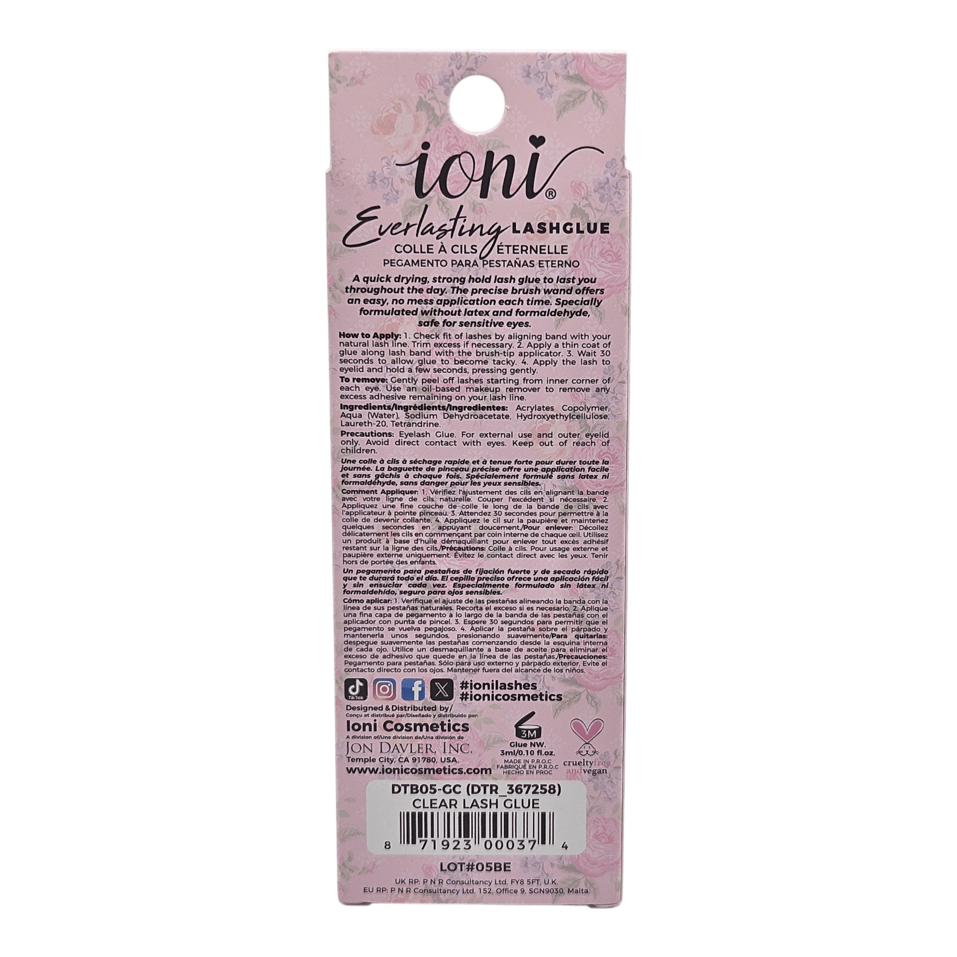 Ioni Everlasting Lash Glue - White Color