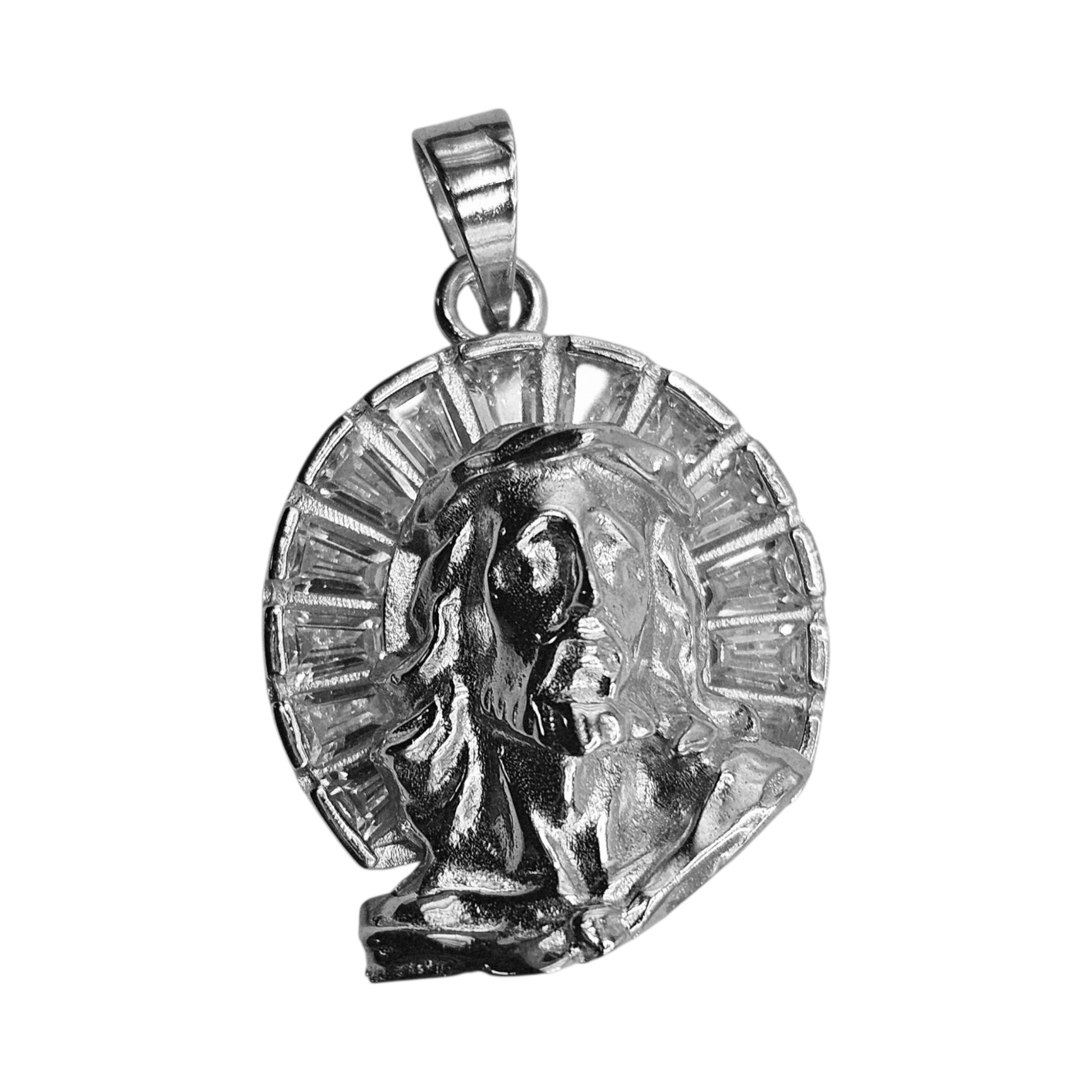 Jesus 3D Face Pendant Silver 925