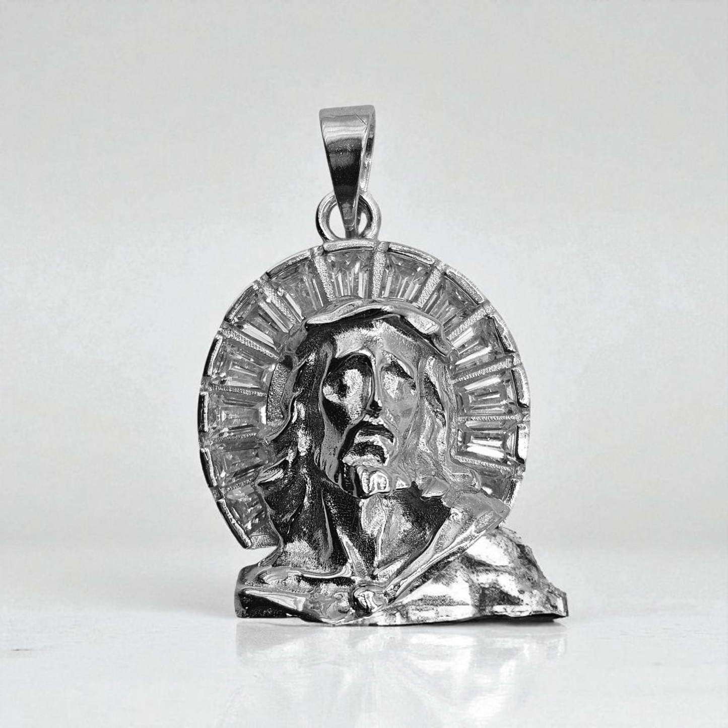 Jesus 3D Face Pendant Silver 925