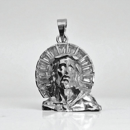Jesus 3D Face Pendant Silver 925