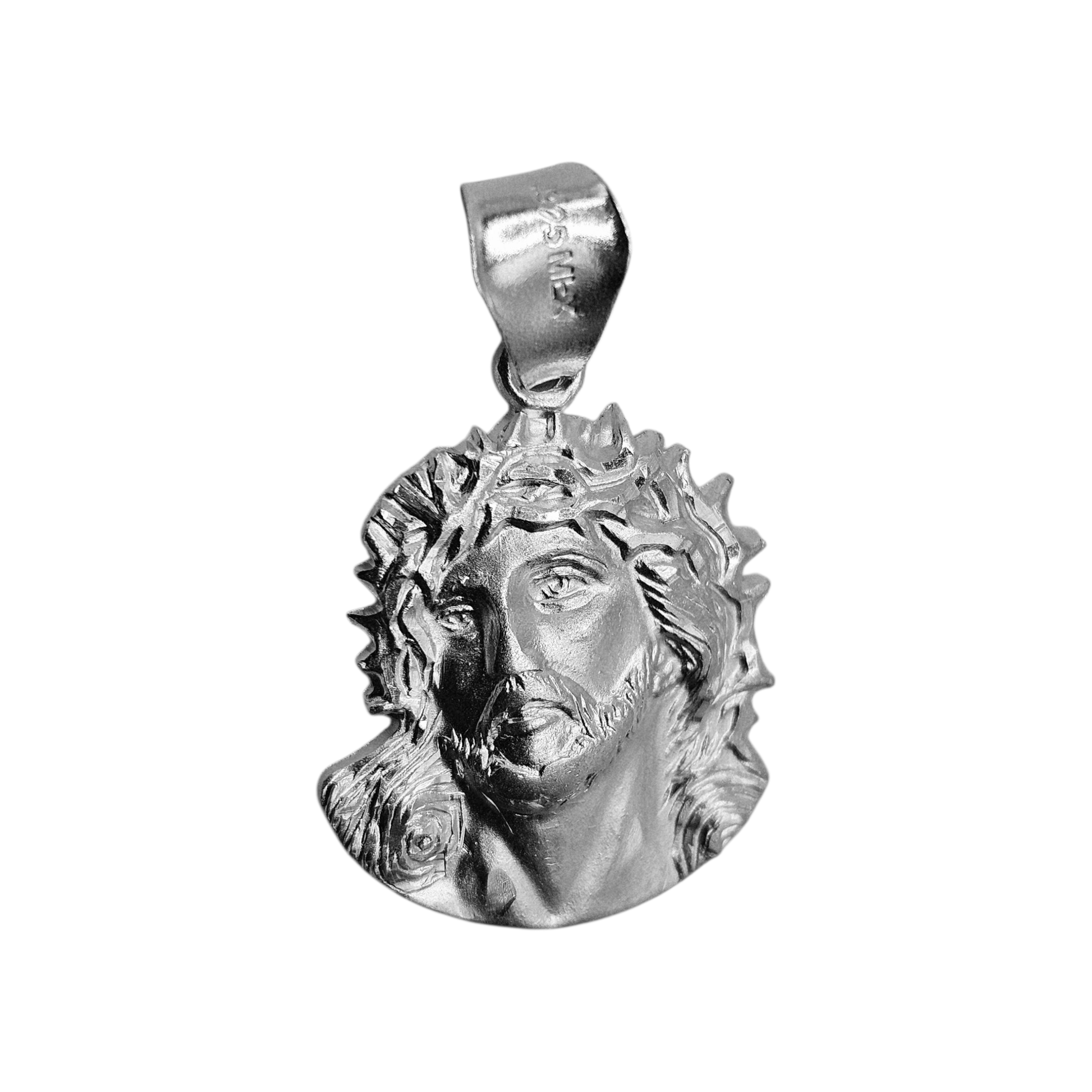 Jesus Christ Passion of The Christ Pendant Solid Silver 925 Jesus Head