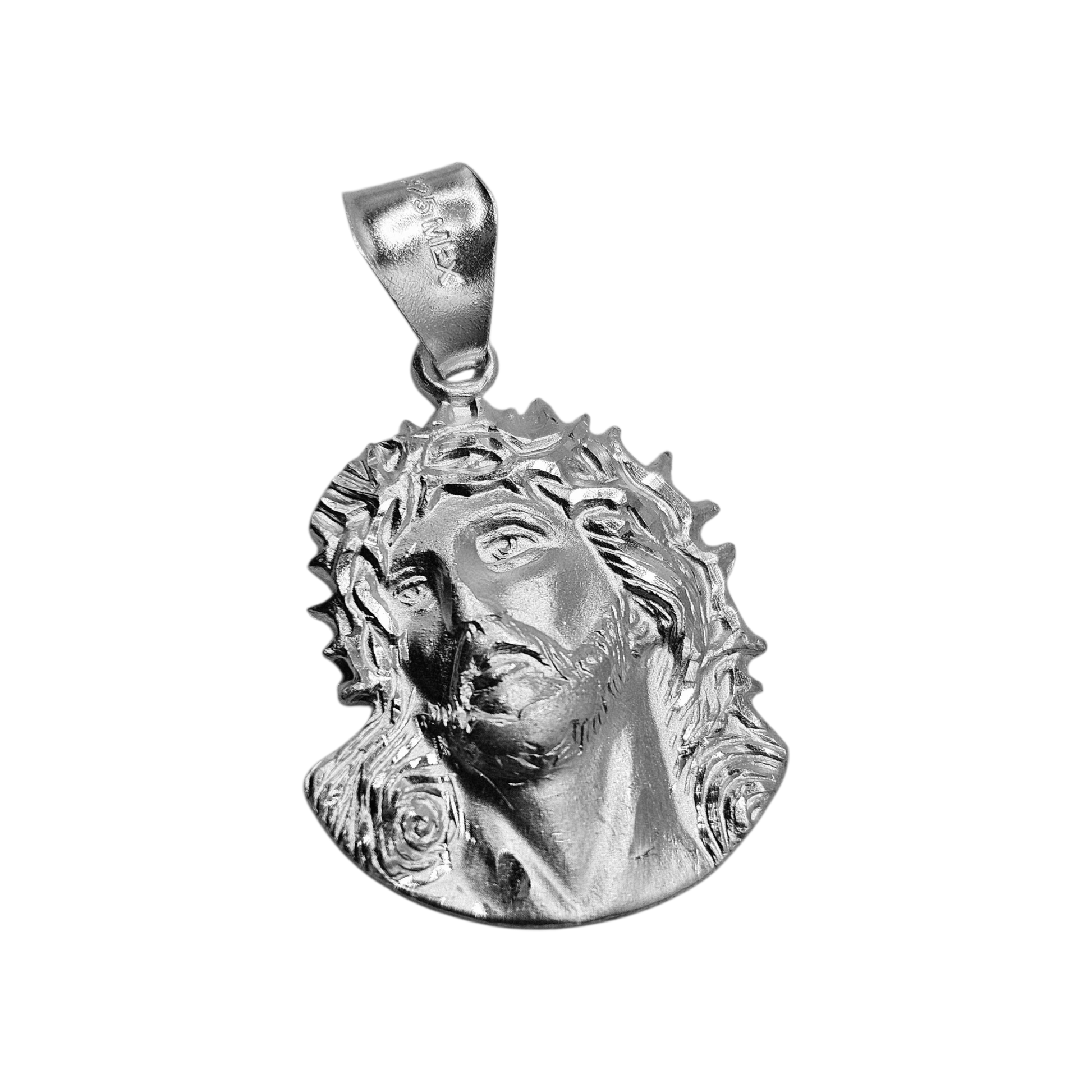 Jesus Christ Passion of The Christ Pendant Solid Silver 925 Jesus Head