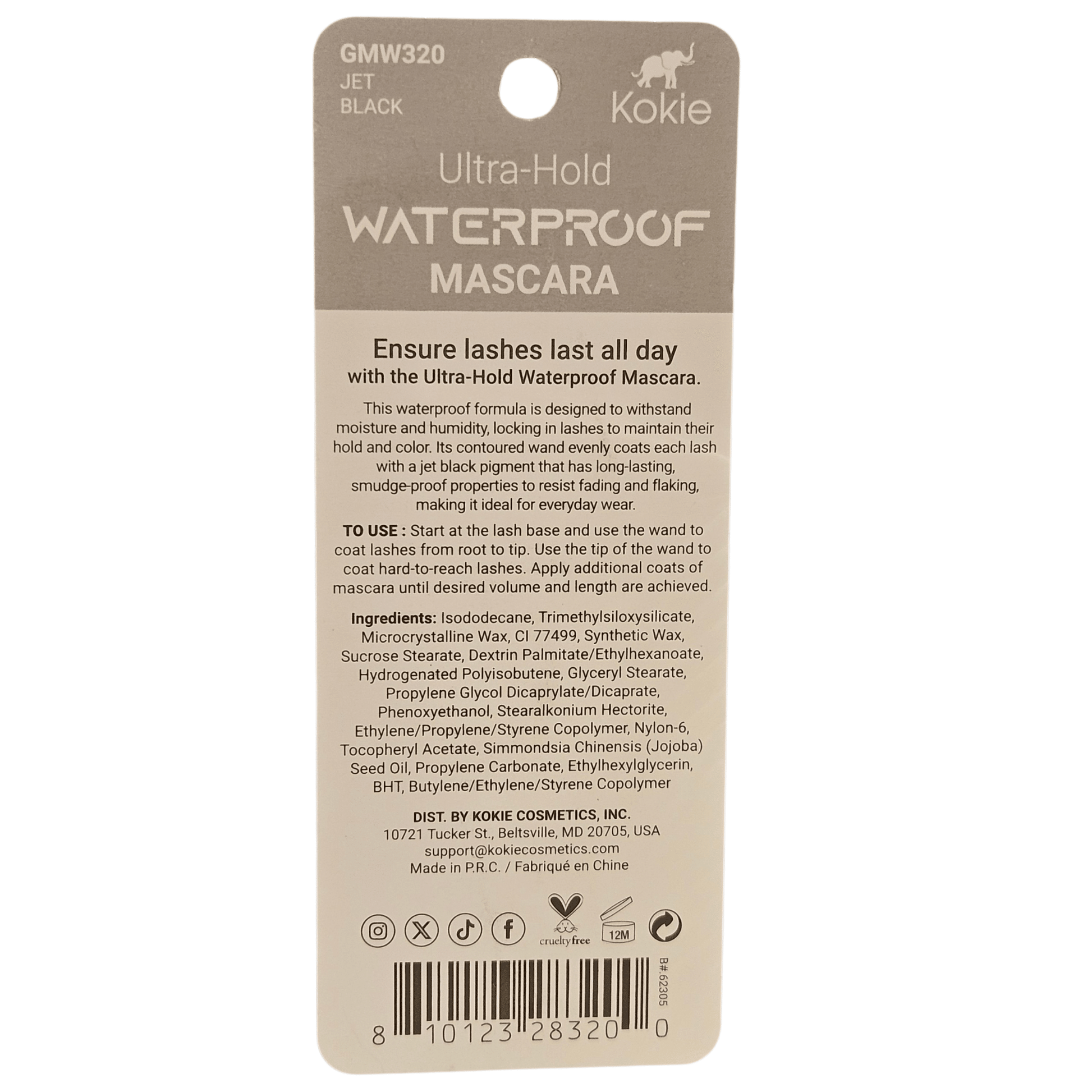 Kokie Ultra - Hold Waterproof Mascara