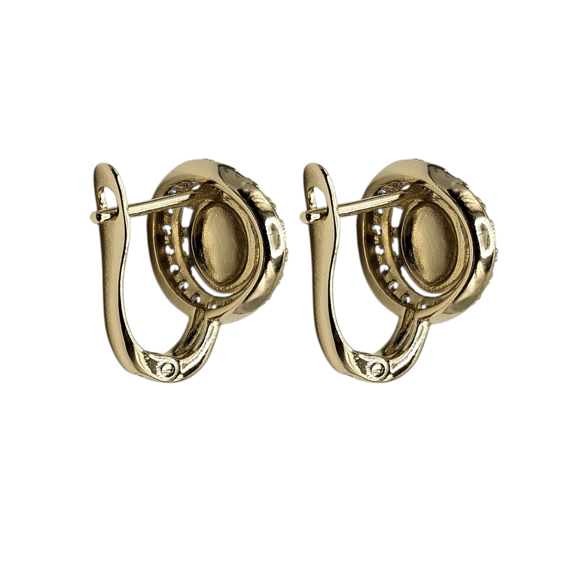 Ladybug 14K Gold Plated Huggie Earrings for Women 15mm