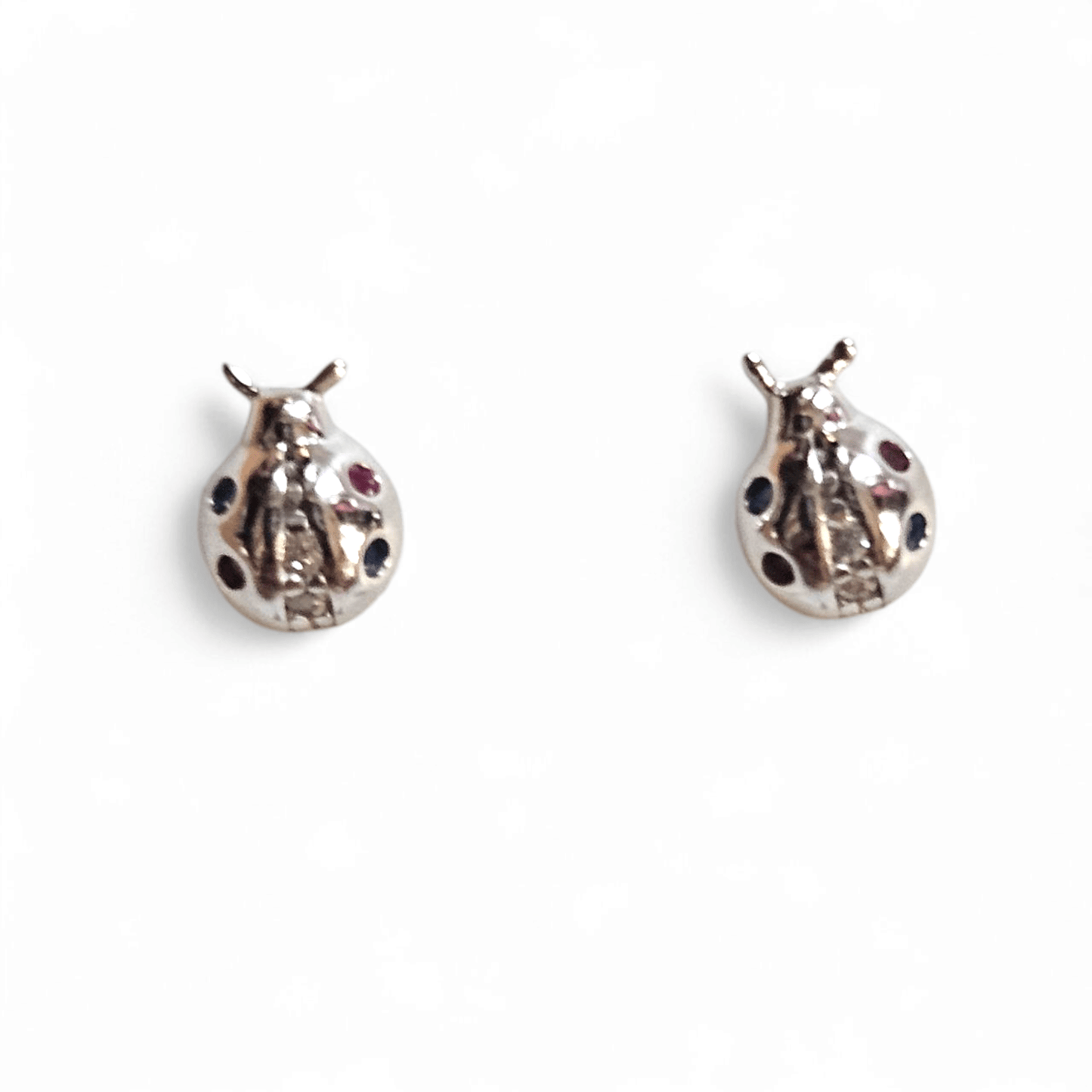 Ladybug Baby Stud Earrings Silver 925