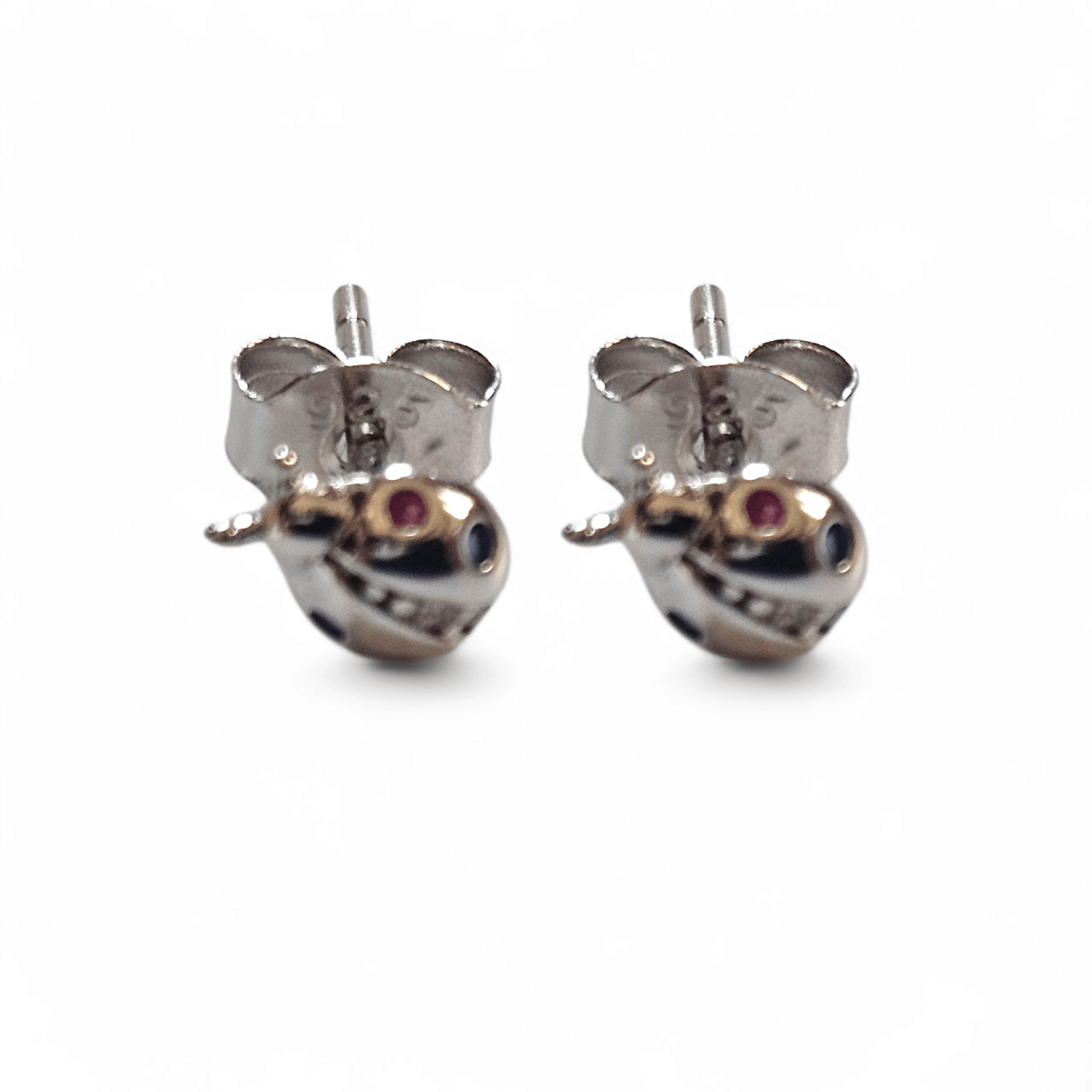 Ladybug Baby Stud Earrings Silver 925