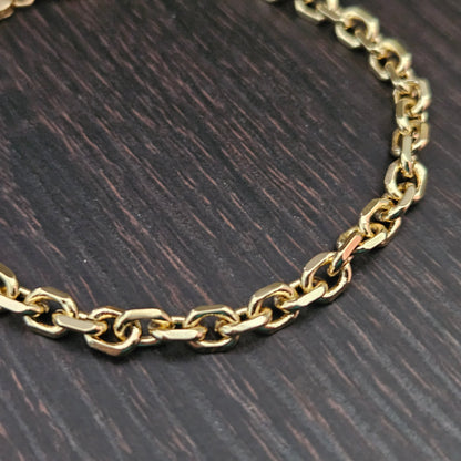 Link Bracelet 14K Gold Plated for Women 8" Long