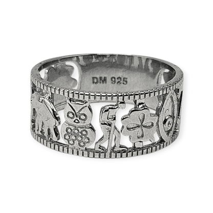 Lucky 7 Charm Silver 925 Ring