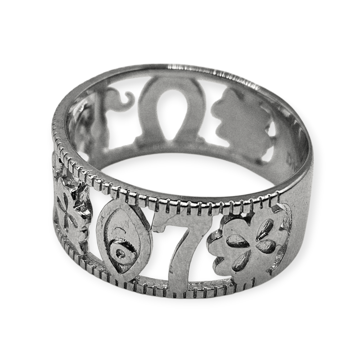 Lucky 7 Charm Silver 925 Ring