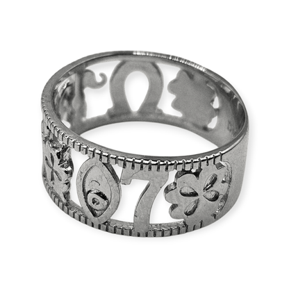 Lucky 7 Charm Silver 925 Ring