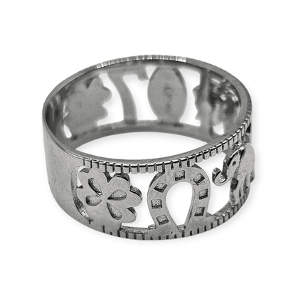 Lucky 7 Charm Silver 925 Ring