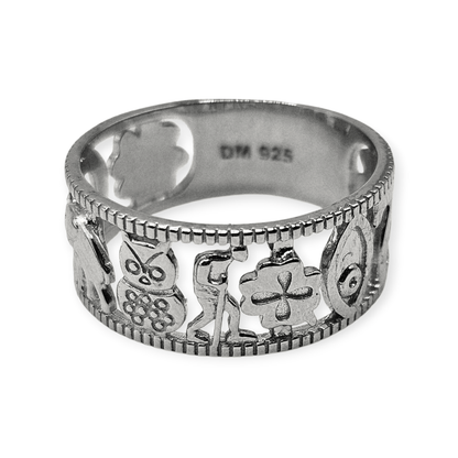 Lucky 7 Charm Silver 925 Ring